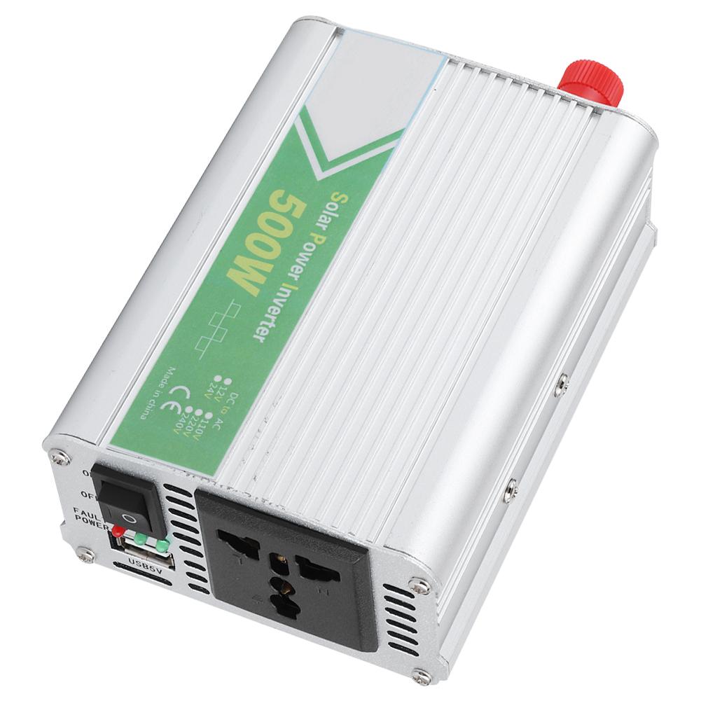 DC12V auf AC220V 500W Smart Power Converter LED Mehrfachschutz Sicherheit Auto Wechselrichter