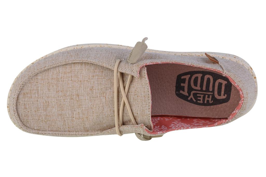 Hey Dude Wendy Chambray, Womens Beige Sneakers