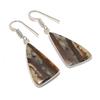 Natürlicher Picasso-Jaspis Edelstein Handgefertigter 925er Sterling Silber Ohrring 1,85" AE-11408
