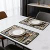 12 X 18 Inch Cotton Linen Washable Table Protector Durable Dining Table Kitchen Home Decor Placemats