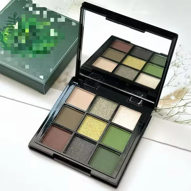 9-Farben Lidschattenpalette Glitzer Perlmutt Matt Lidschatten Schimmer Make-up Lang anhaltend Frauen Schönheit Augenkosmetik Lila Rot