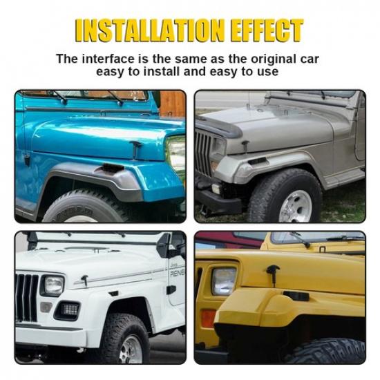 Smoked Turn Signal Front Parking Lights Housings Fits Jeep 1987-1995 Wrangler YJ