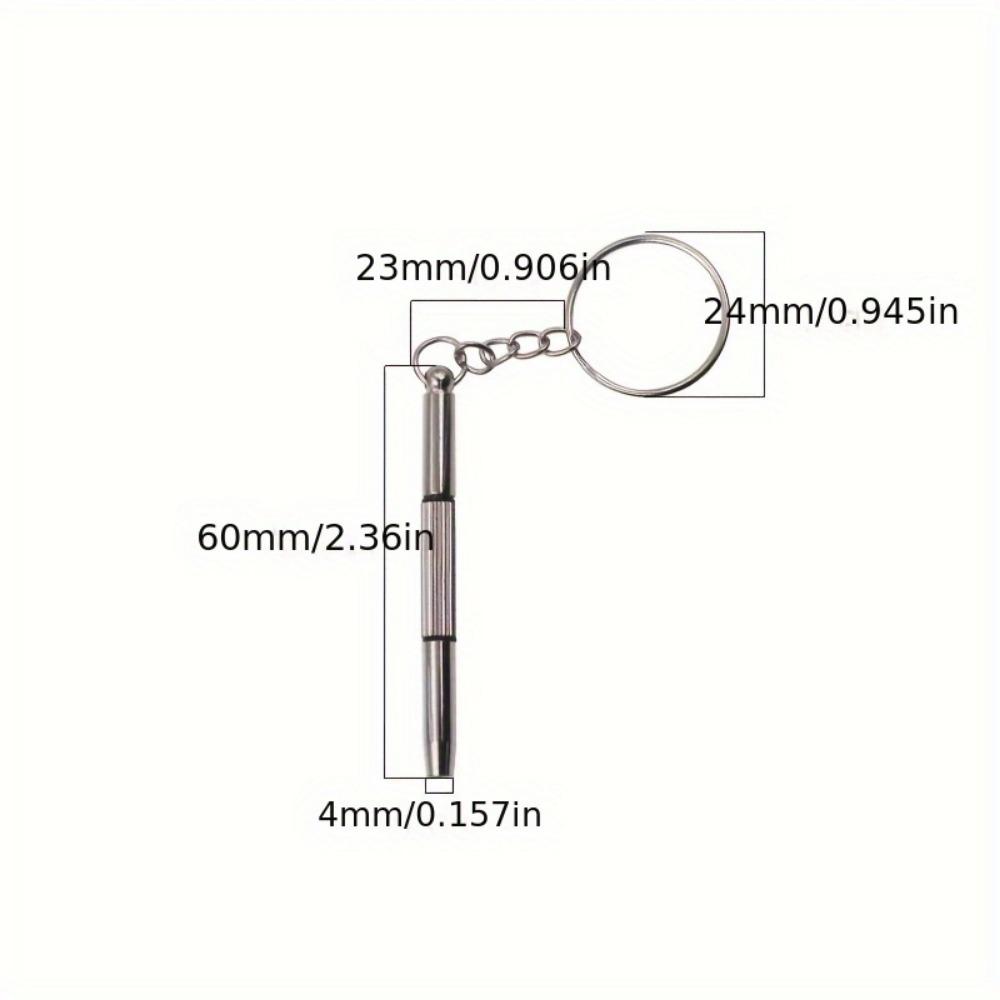 5 Pcs Precision Screwdriver Set with Keychain - Ideal for Eyeglass & Watch Repair