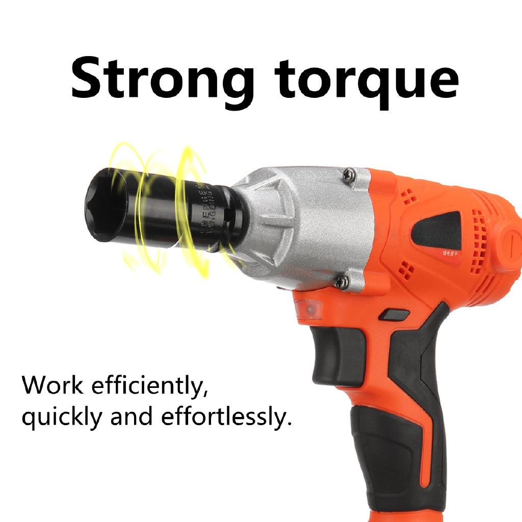 2800rpm Brushless Cordless Electric Impact Wrench Tool Rattle Gun Car Repairing LED