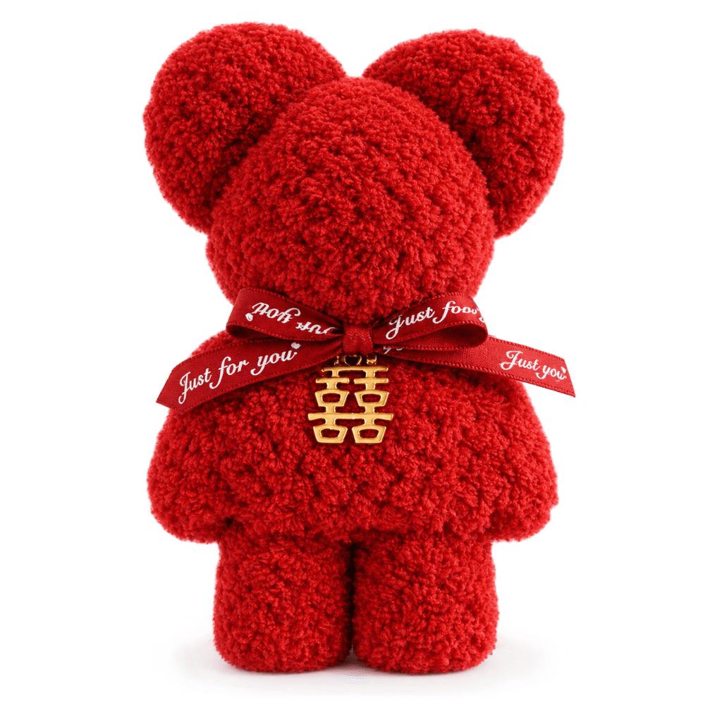 Pineapple Pattern Small Bear Gift Red Wedding Supplies Pineapple Towel Valentine's Day