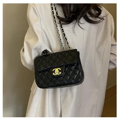 New Chain Bag Women's Fashion Trend Small Square Bag High-end Single Shoulder Armpit Diamond Women's Bag