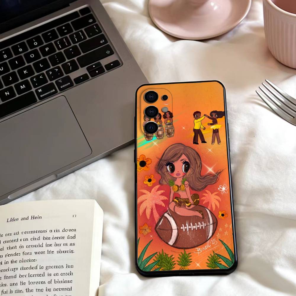 

K-Karol G Tropicoqueta Phone Case For Samsung S25,24,23,22,30,21,10,9,Ultra,Plus,Lite,FE,4,5 G Soft Black Case Samsung S24ULTRA