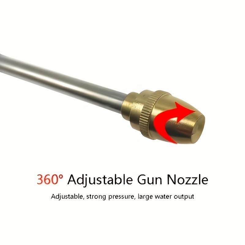 Copper High-Pressure Car Wash Nozzle with Brush Attachment