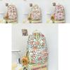 Capybara Theme School Backpack Nylon Waterproof Durable Breathable For Teen Students
