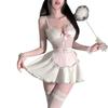 Playful Pussy Maid Play Suit Suspender Pajama Breast Sexy Pure Erotic Lingerie Seduction