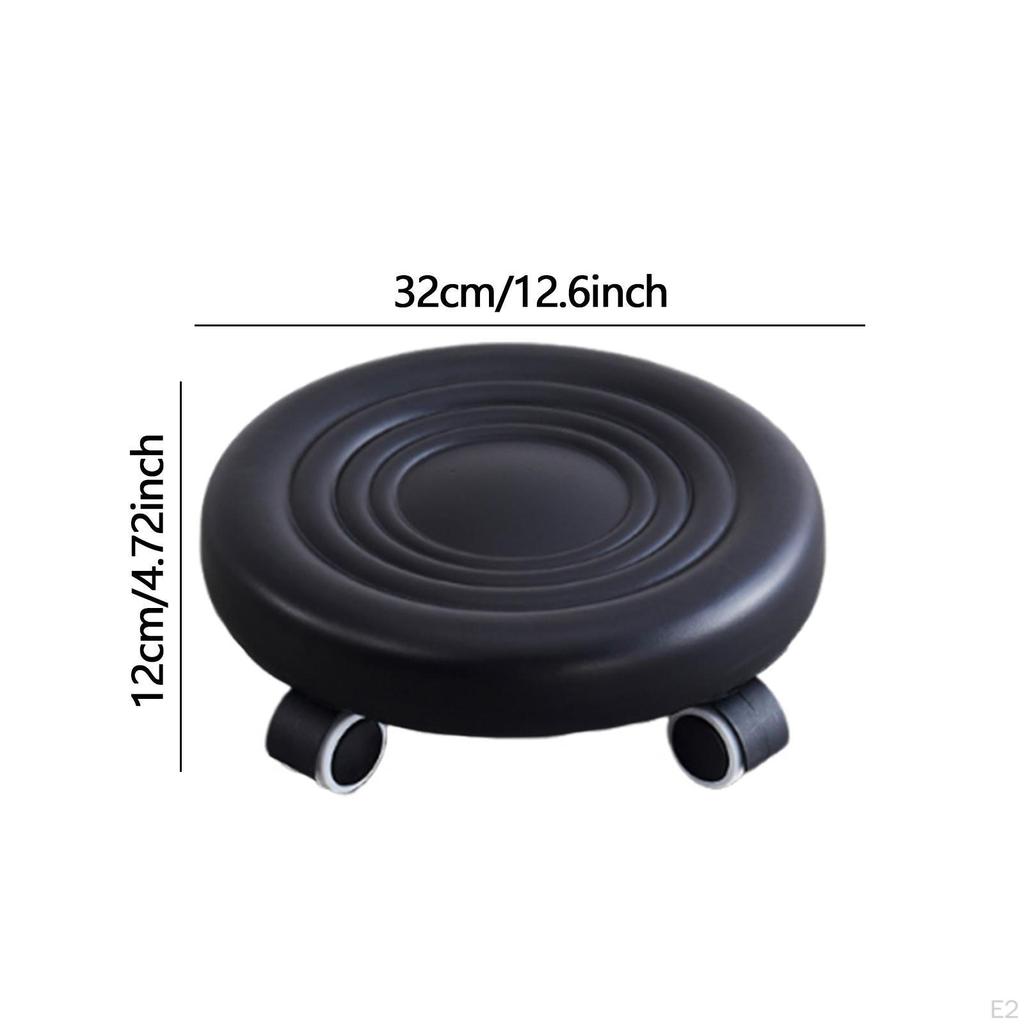 Low Height Rolling Stool Foot Rest with Wheels Movable Thickened Cushion Step Stools Roller