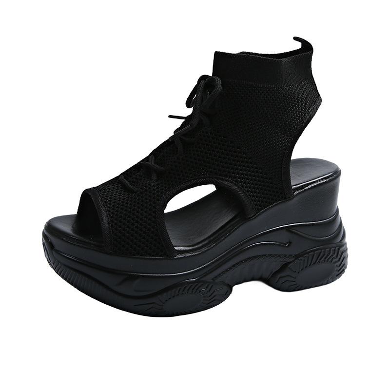 Fashion Fashion Womens Shoes 2025 Large Size Female Sandal Round Toe Strappy Heels Luxury Summer Comfort Big Girls Beige New Lace Up Spo