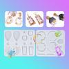 Earring Casting Moulds with Earring Hooks Jump Rings for DIY Resin Jewelry Craft