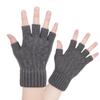 Alpaca Wool Unisex Half-Finger Gloves: Autumn & Winter Thickened Warm Knit, Cold-Proof.