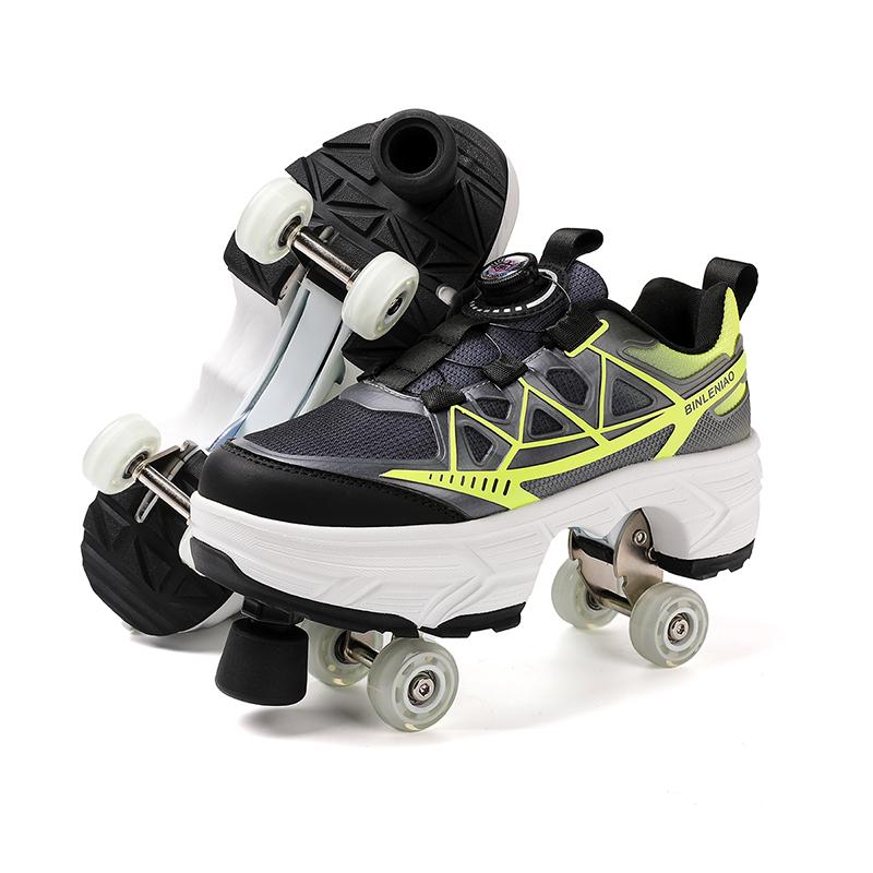 Kids/ Mens Four-wheel Deformed Walking Shoes Men's/Women's Roller Skates Children's Skates Boys'/ Girls' Sports Shoes