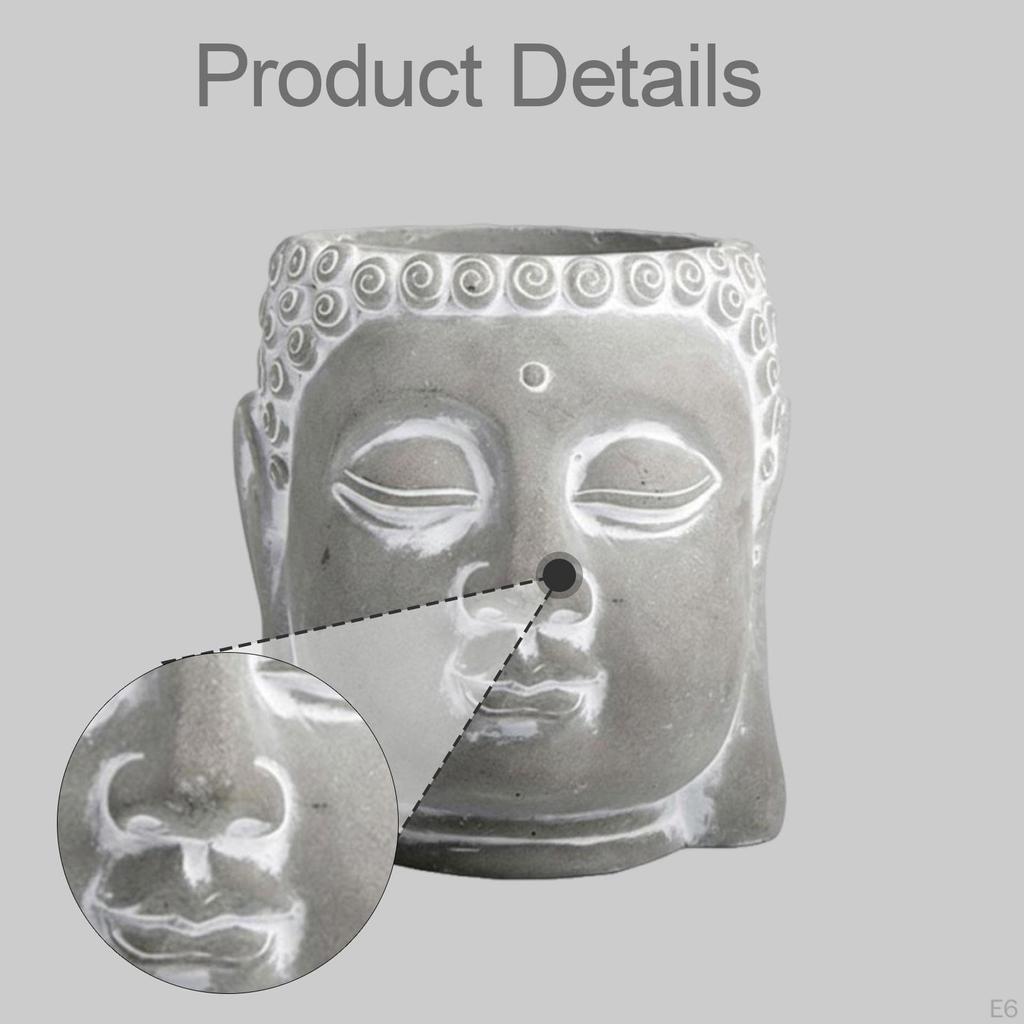 Buddha Flower Pot Original Resin Planter with Drainage Hole And Realistic Appearance for Gift Table