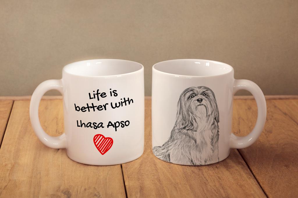 Lhasa Apso - cup with a dog, cup with a photo, personalized gift from the Art-Dog brand