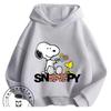 Kawaii Printed Hooded Sweatshirt Autumn Winter Casual Trendy Cartoon Kids Shirt Snoopy Children