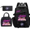 Stylish Anime Kpop Inspired Large Capacity Backpack Women Students Travel Campus Daily Use
