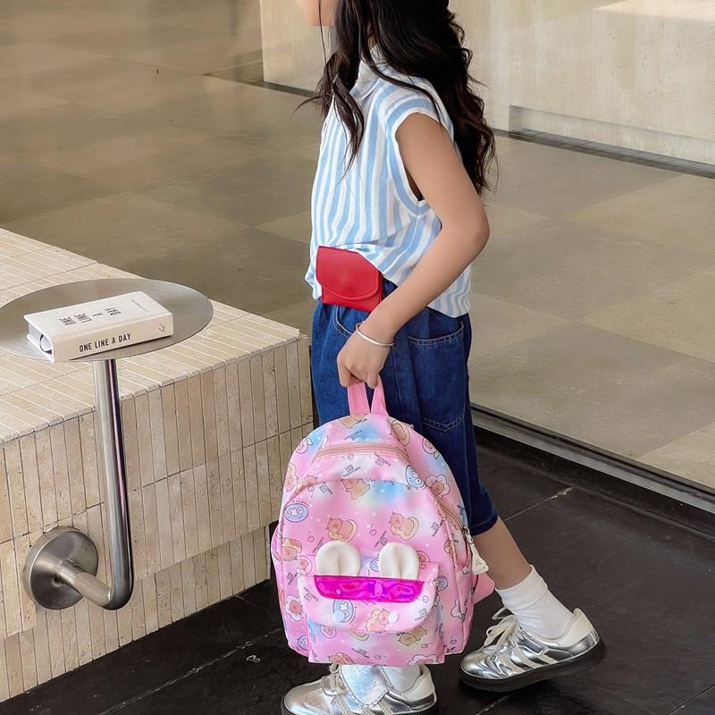Mengqu Kapibara Boys And Girls Backpack Kindergarten Elementary School Bag Foreign Style Printed Children'S Backpack