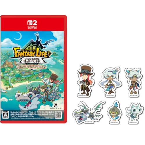 

Fantasy Life i: Дракон Гуругуру та Дівчина, що краде час Nintendo Switch 2 Edition - Switch 2 та [Ексклюзивний бонус від Amazon.co.jp] Персонаж історії