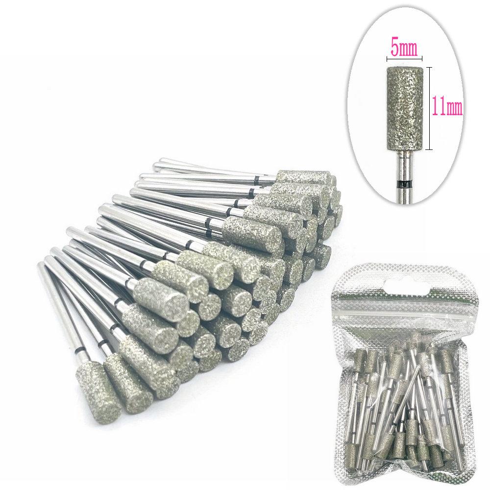 50pcs/pack Diamond Milling Cutter Grinding Drill Bits Diamond Polisher HP 2.35mm Diamond Polisher Nail Drill Bits Drill