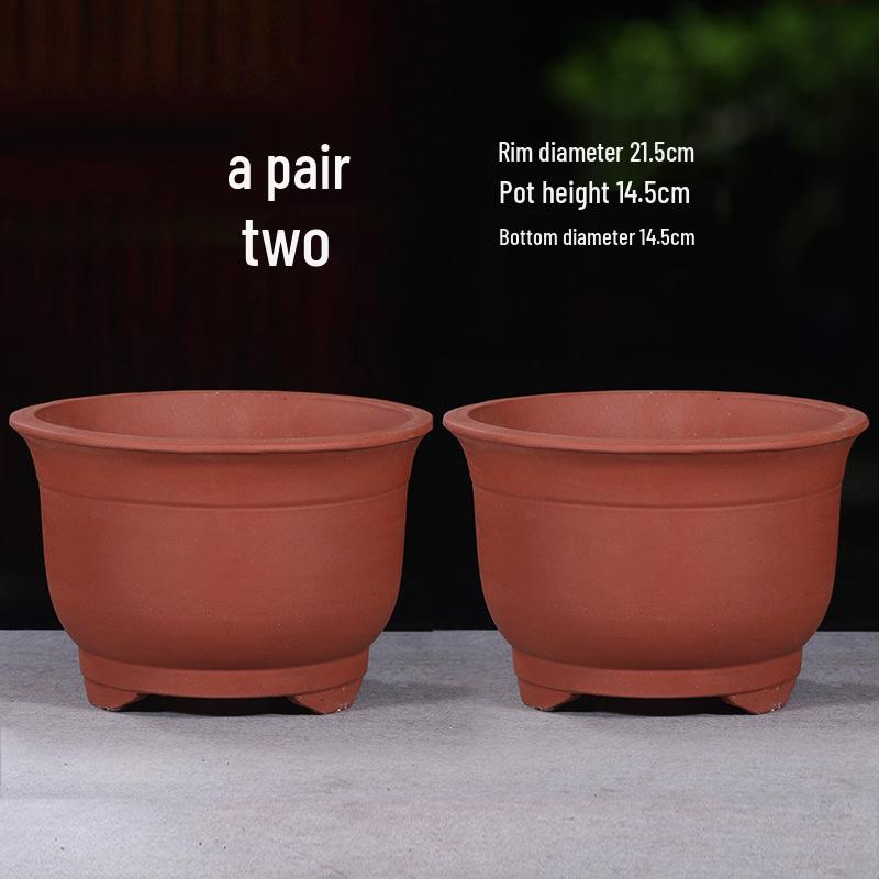 2021 Extra Large Purple Clay Tall Cylinder Ceramic Flower Pot