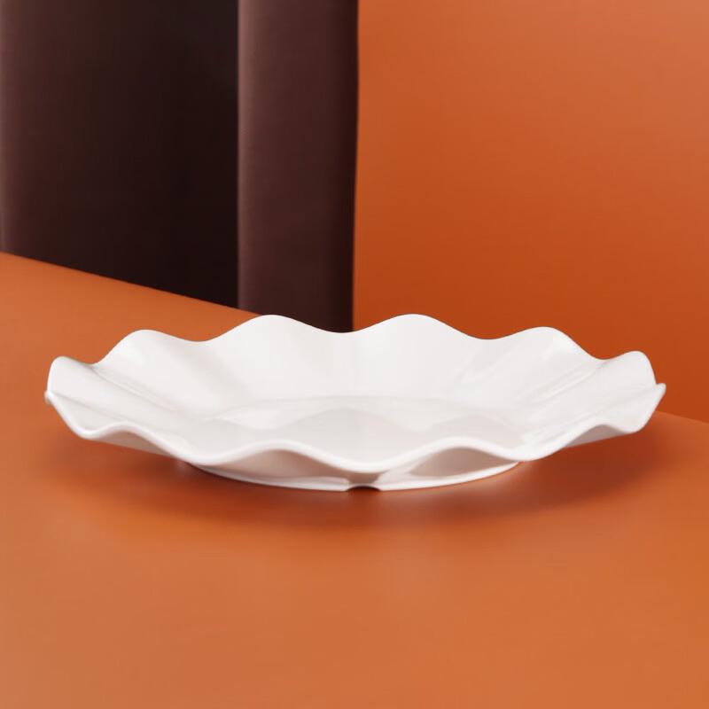 Kangfutao White 12-inch Thickened Melamine Dinner Plate