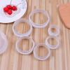1 Set Double-sided Cookie Cutters Round Plastic Clear Texture Pastry Shaping Moulds for Kitchen