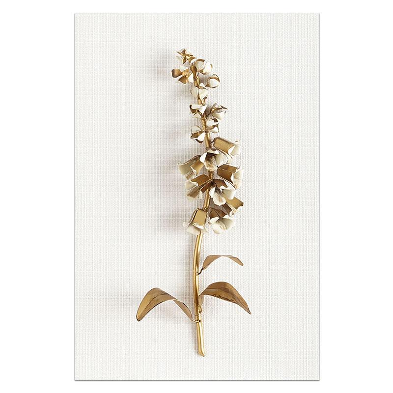 Abstraktní Golden Leaf Květina Obraz na plátně Severské rostliny Plakát Nástěnná umělecká reprodukce Obraz Moderní ulička Obývací pokoj Domácí dekorace