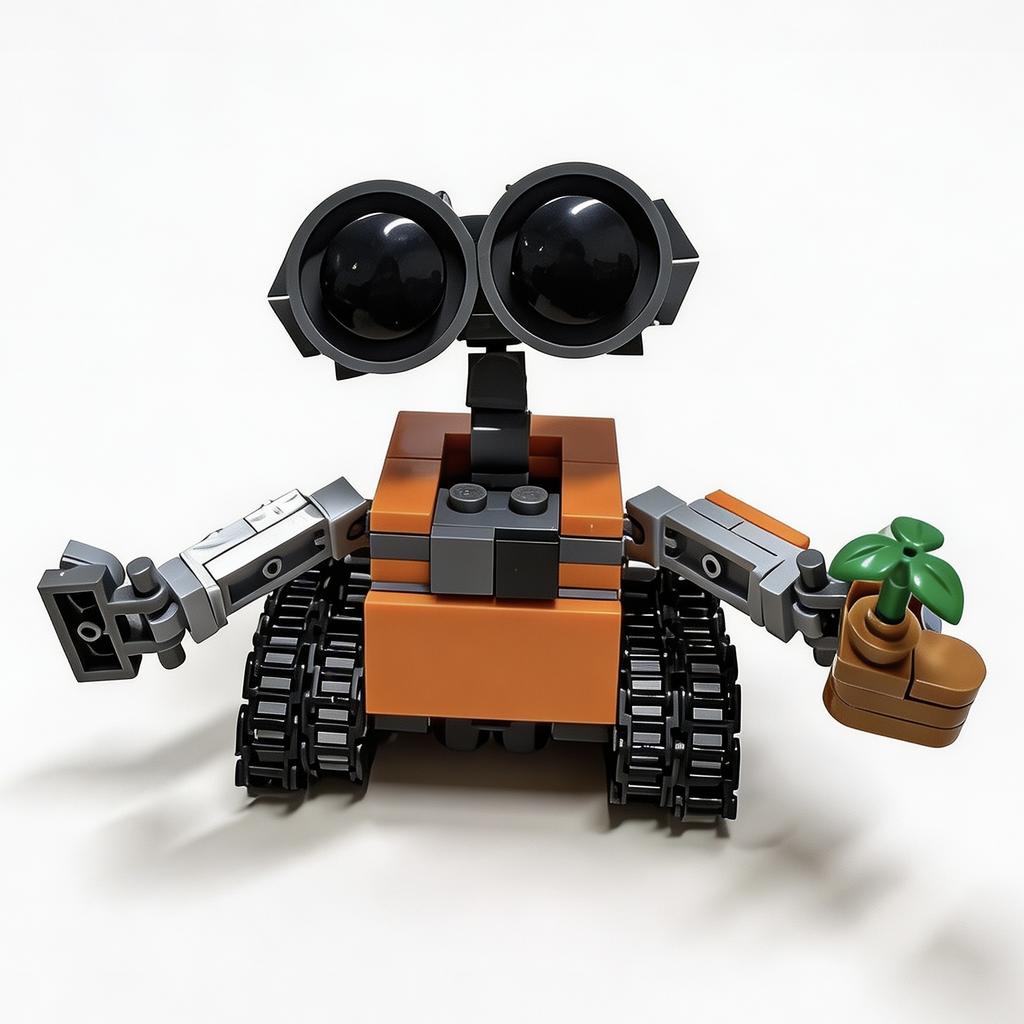 Mini Robot Moc Building Bricks Toys 217Pcs Tracked Bot Model Classic Movie Blocks Dolls Kids And Adult Gifts