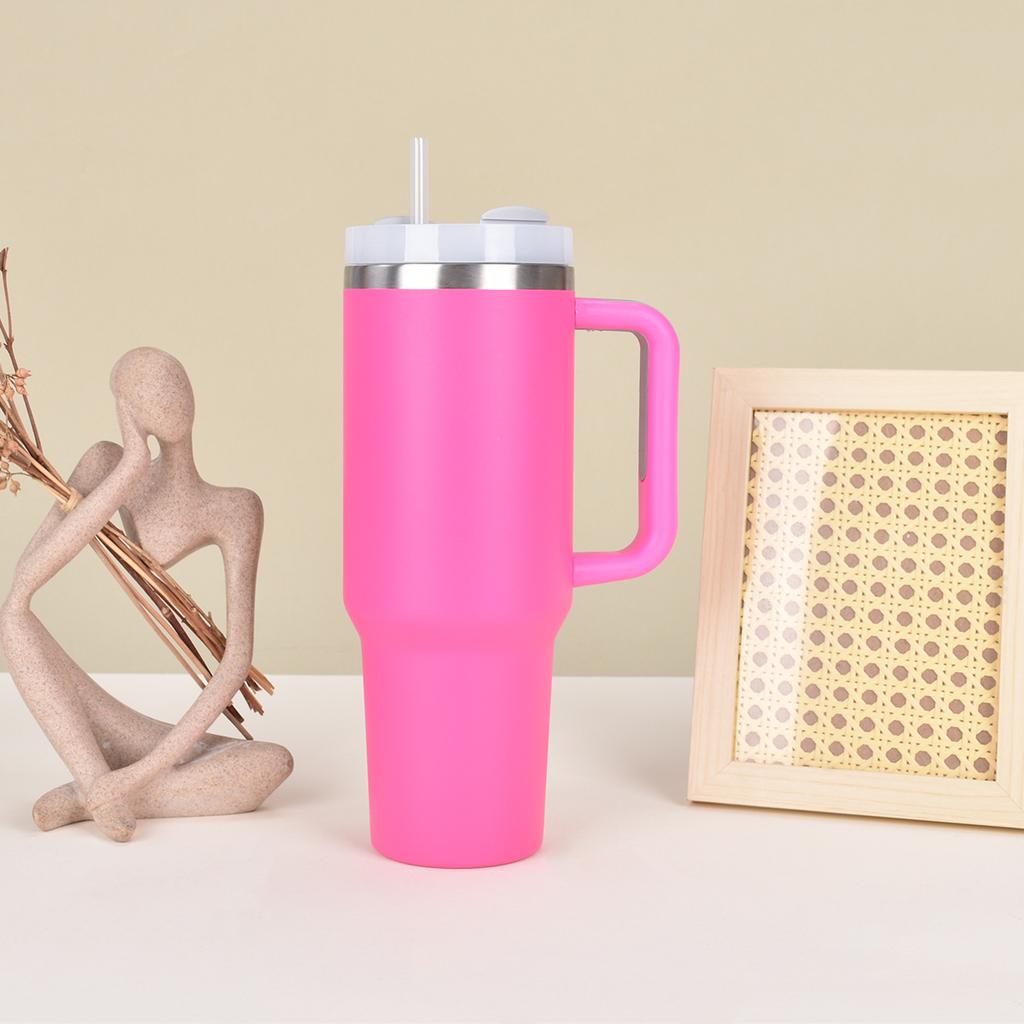 Handle Ice Bully Cup Large Capacity Stainless Steel Thermos Cup with Straw Accompanying Car Cup