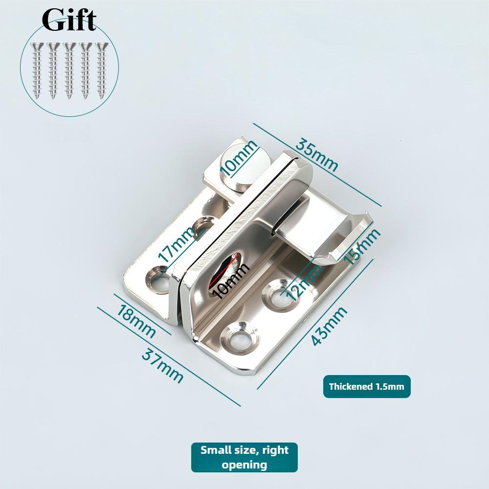 

1-10 шт. Сверхпрочный фиксирующий болт из нержавеющей стали для шкафа, гардероба с замком и защелкой для входной двери безопасности в ванной комнате