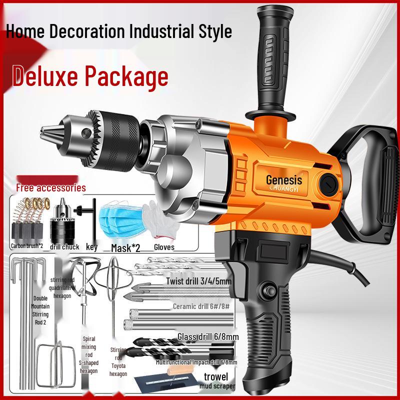 CHUANGYI High-Power Drill & Mixer for Paint, Putty, Concrete, and Coatings