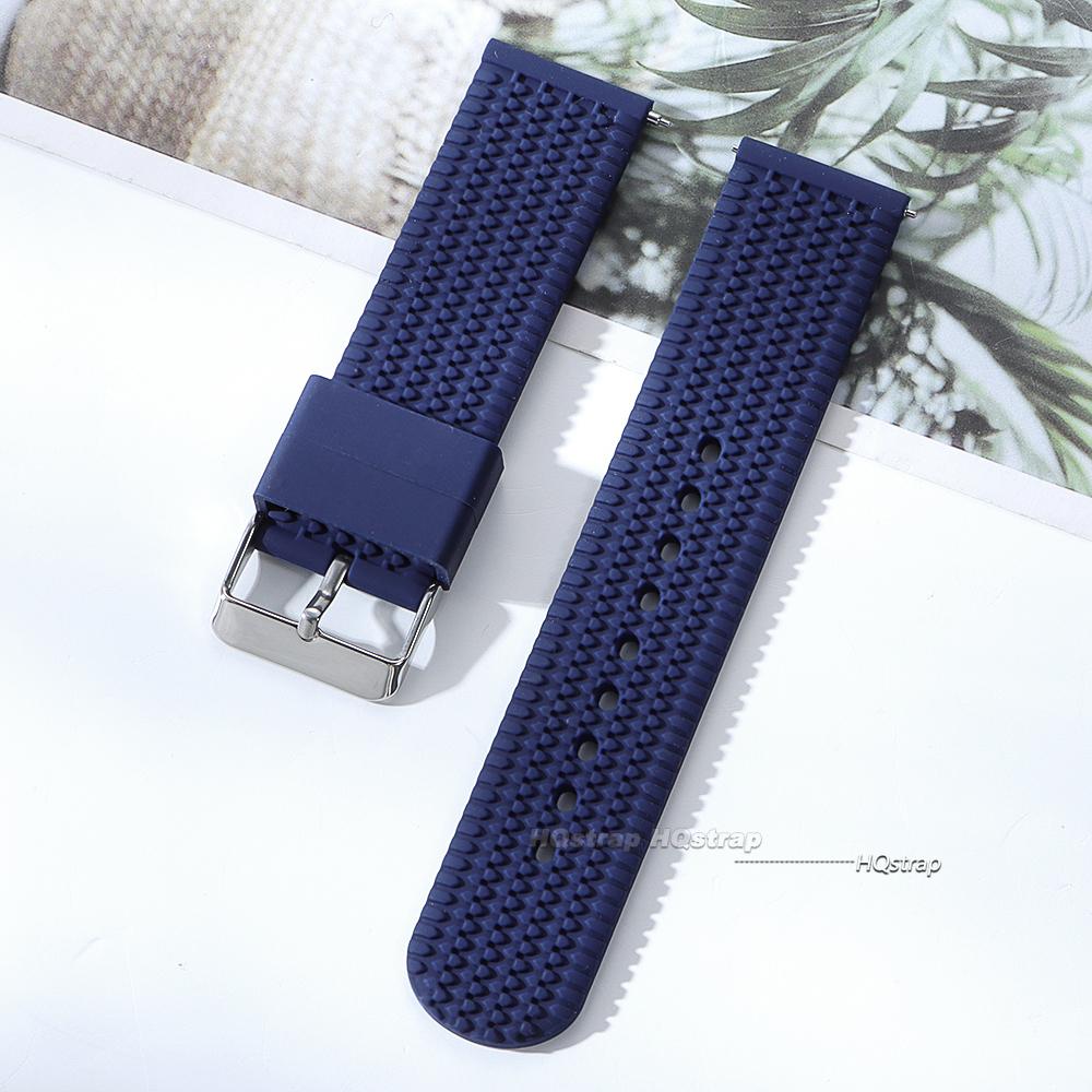 Soft Silicone Rubber Watch Strap 18mm 20mm 22mm 24mm Men Women Sport Waterproof Wrist Band Universal Belt Quick Release Bracelet