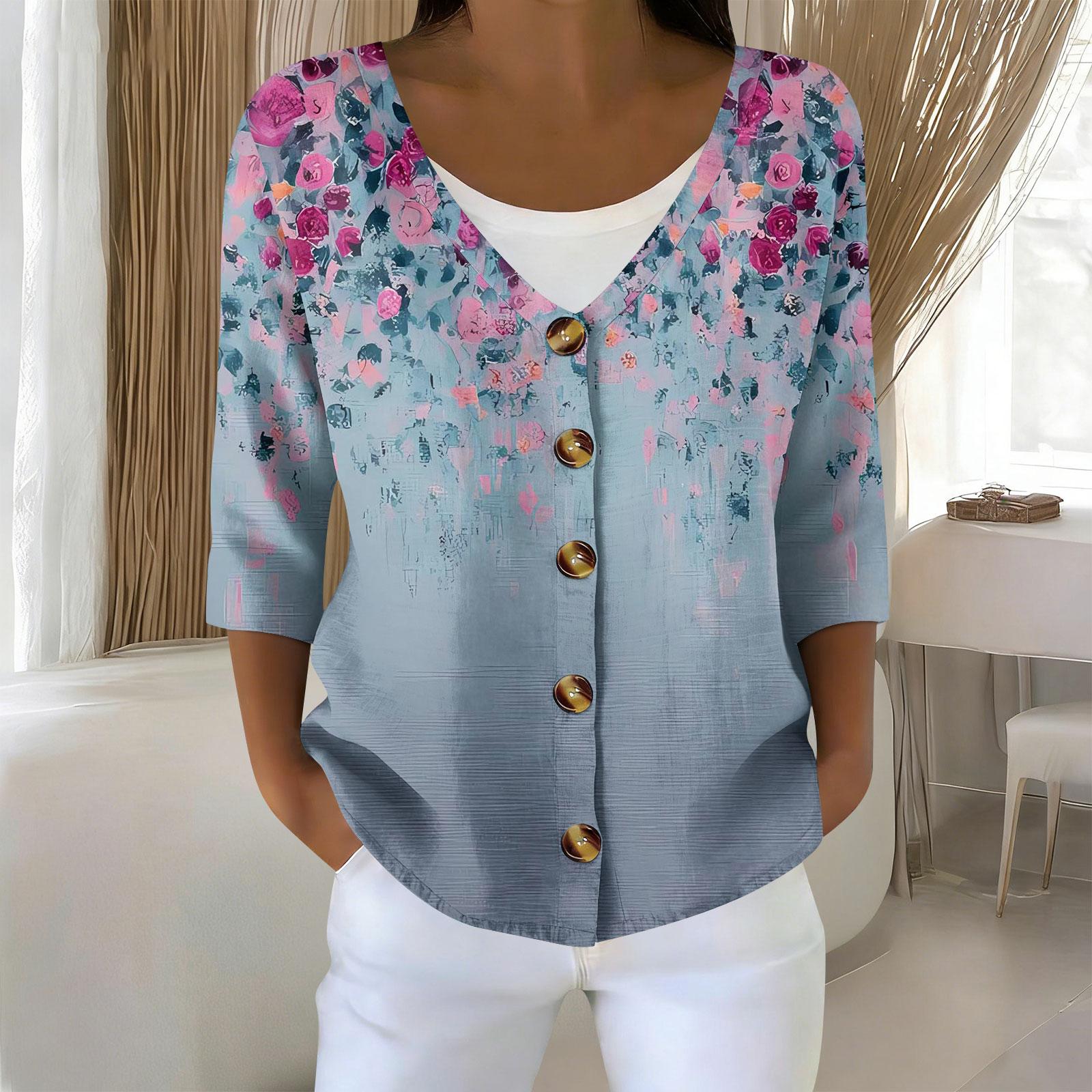 Женские футболки с рукавом 3/4, футболки с графикой, повседневные базовые топы, пуловеры XL