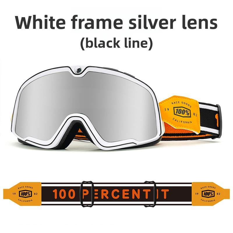 100% Motorradbrille Fahrbrille Retro Harley Brille Abnehmbar Winddicht Sand Anti-UV