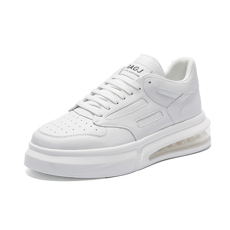 Men's board shoes spring and summer new little white shoes platform air cushion sports and leisure shoes inner height increase men's shoes trend versa