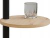 Round Loft Side Table With Shelf 30X30X80 Cm Metal Black