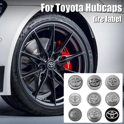 4PC 56/62MM Car Wheel Center Hub Cap Badge Decal Wheel Cover For Toyota Corolla Rav4 Auris Camry Yaris CHR Avensis Levin Granvia