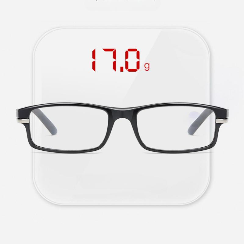 Retro Women Reading Glasses Eye Protection PC Square Eyeglasses Without Face Clip Spring Legs  Eyewear for Men