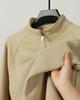 Men's White Half-Zip Sweatshirt Comfortable & Stylish Casual Pullover for Everyday Wear, Urban Streetwear Look