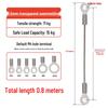 Transparent PVC Coated Stainless Steel Wire Rope with Fish Eye Terminal, 1.5mm~3mm Thick Anti-Fall Lighting Hanging Rope.