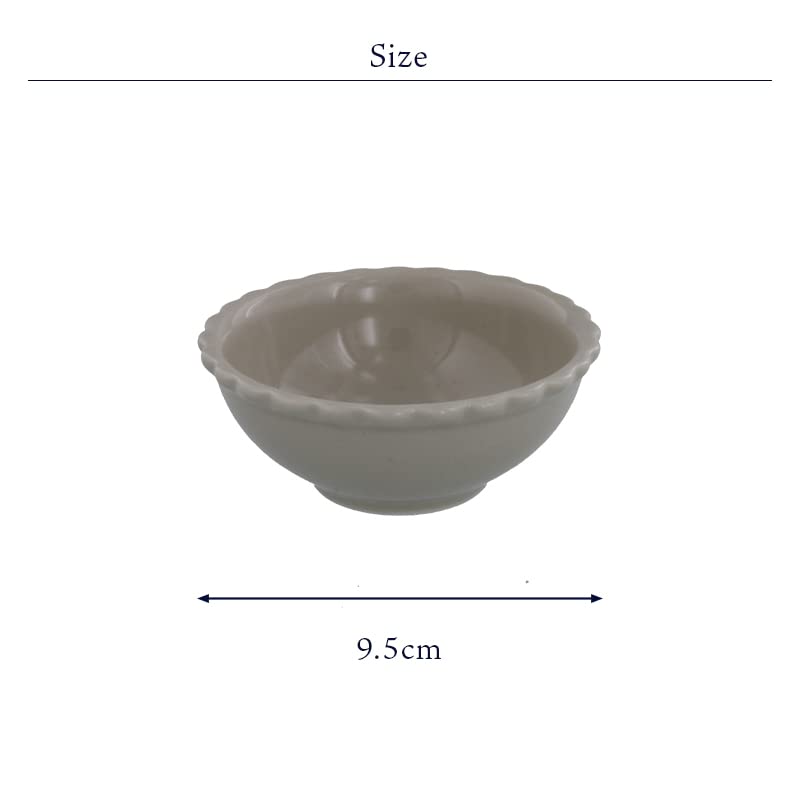 EAST Table Mini Bowl 9.5cm Frill T-east Yellow Made In Japan Small Bowl Cute Microwave Safe Dishwasher Safe 23-005-03