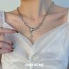 Collar de doble capa con estrella de circón estilo hip hop para hombres y mujeres, cadena colgante de acero de titanio con dije de tendencia, joyería unisex al por mayor