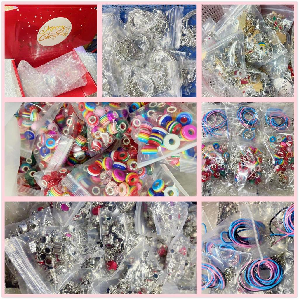 66-Piece DIY Rainbow Unicorn Beaded Bracelet & Necklace Set - Perfect Birthday Gift Box