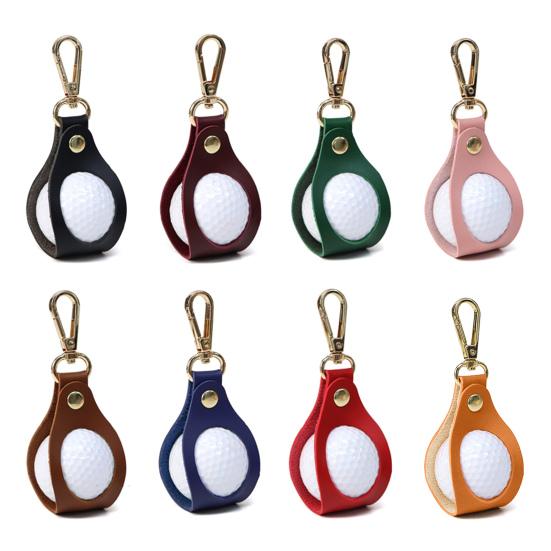 Skórzany Uchwyt na Piłeczki Golfowe Przenośna Torba na Pasek z Klamrą ze Stopu Cynku Akcesoria Golfowe Mężczyźni Kobiety Prezent dla Golfera