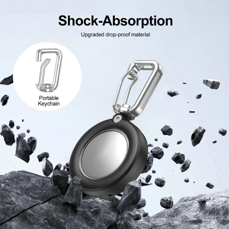 Carabiner Keychain Holder for For Apple Airtag Bluetooth Tracker Protective for Keys Bag Dog Collar Luggage Anti-Lost Clip Case