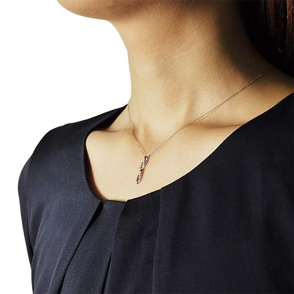 Kyocera Platinum Diamond Necklace with 10 Natural Total Weight Carats Stones, 0.12