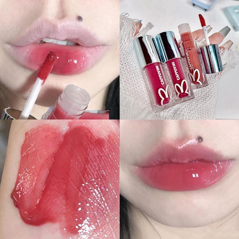 NEW Water Glazed Mirror Lip Gloss Makeup Crystal Jelly Moisturizing Lip Glaze Long Lasting Grape Color Liquid Lipstick Cosmetics